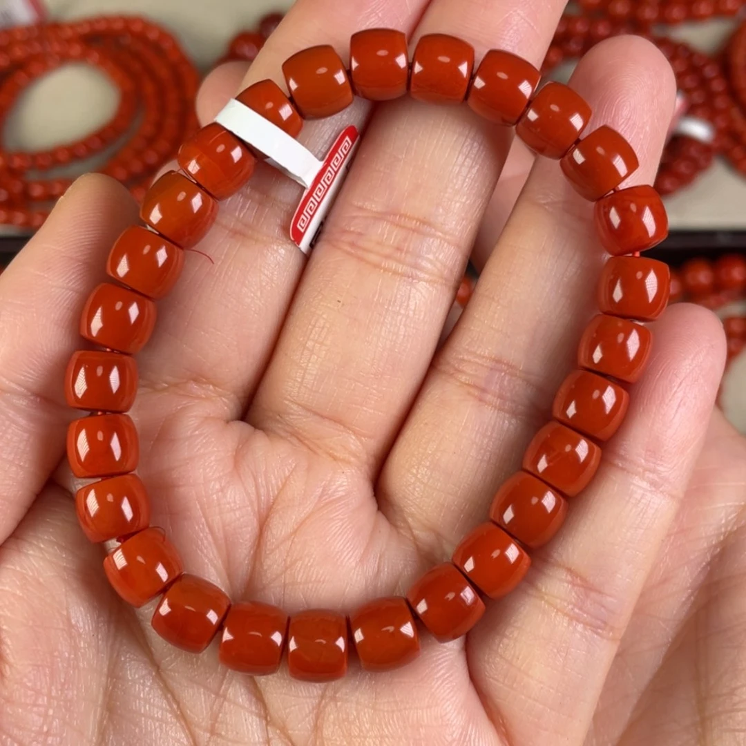 【闪购商品】南红玛瑙手链未镶嵌T**G满肉满色花