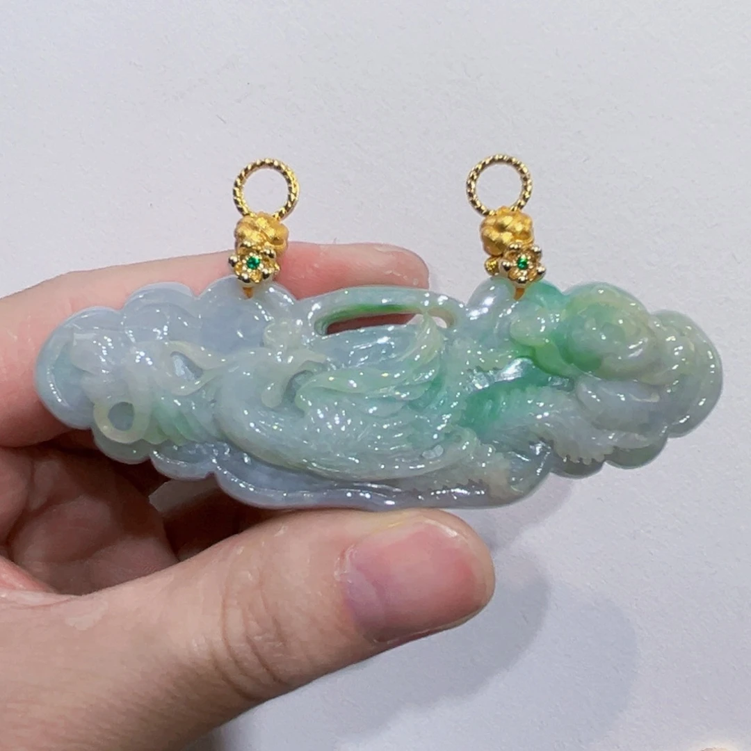 翡翠未镶嵌吊坠(赠链)代编织