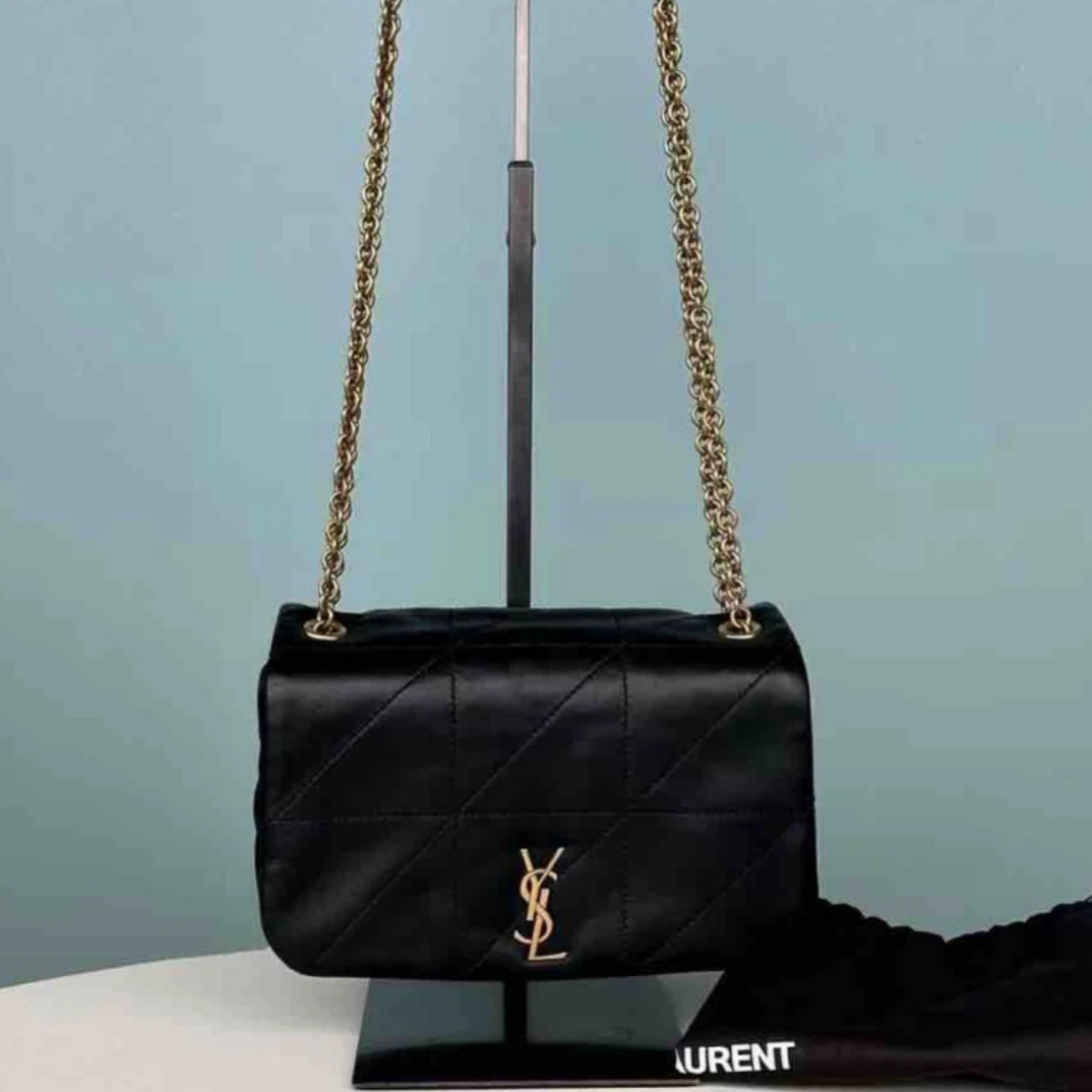 99新 YSL/圣罗兰 黑金链条包 US591811