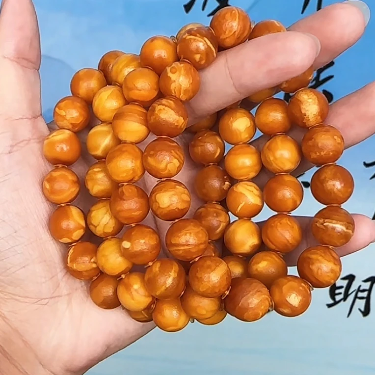 【齐福珠宝】XQ0791/11mm特级丹麦瓷底花料圆珠单圈（多样性发其一）