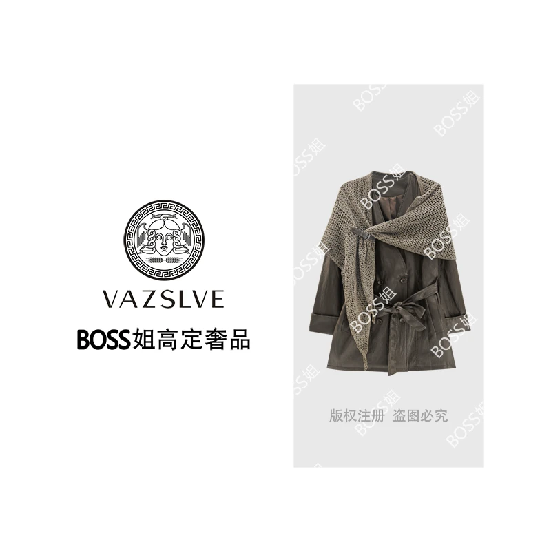 【VAZSLVE/全新奢品】捡漏设计师时尚休闲皮衣外套WT9191