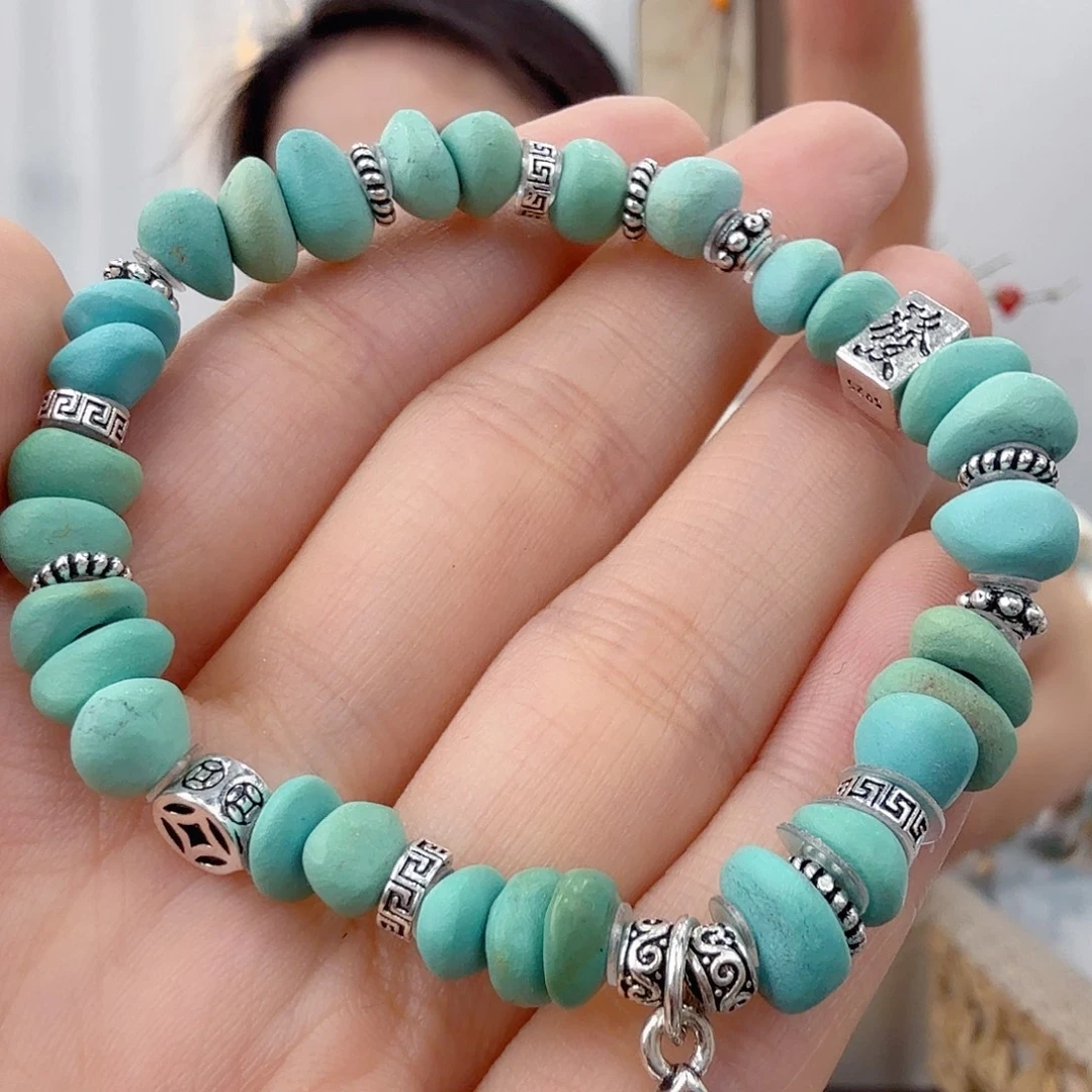 绿松石银S925镶嵌珠宝奇石