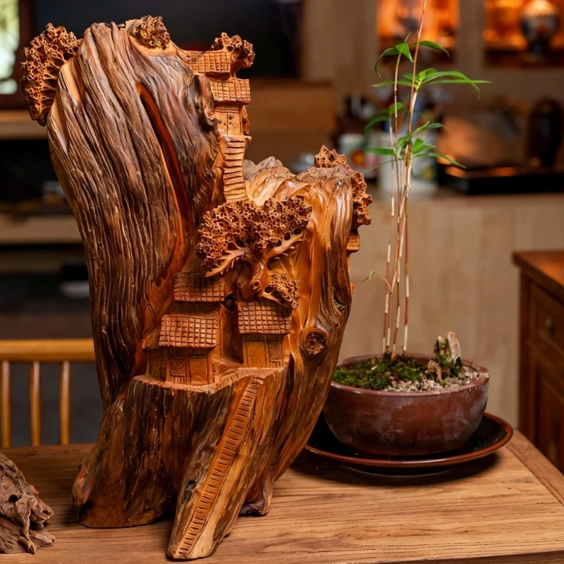 复古古典木雕倒流香摆件