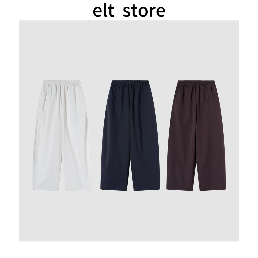 抽绳弯刀休闲九分裤1562