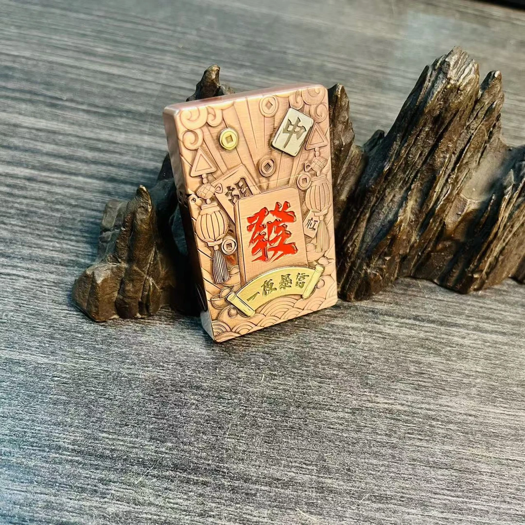 帕伽尼 紫铜 麻将 白铜镶嵌  3500 打火机