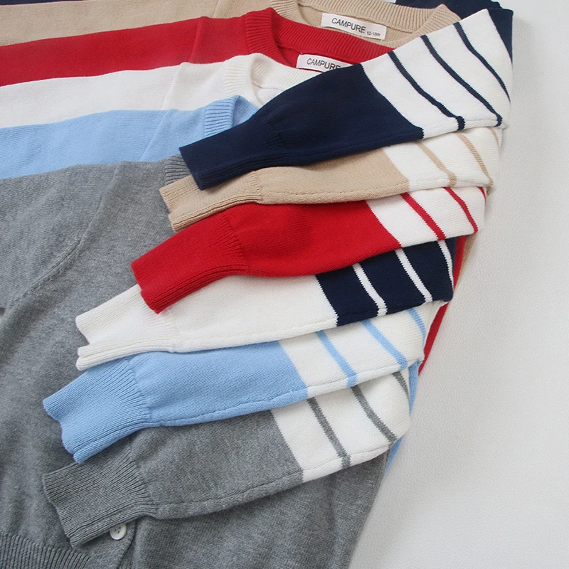 2025春秋小童毛衣开衫外套纯棉薄款儿童男童针织时尚户外女士夏季