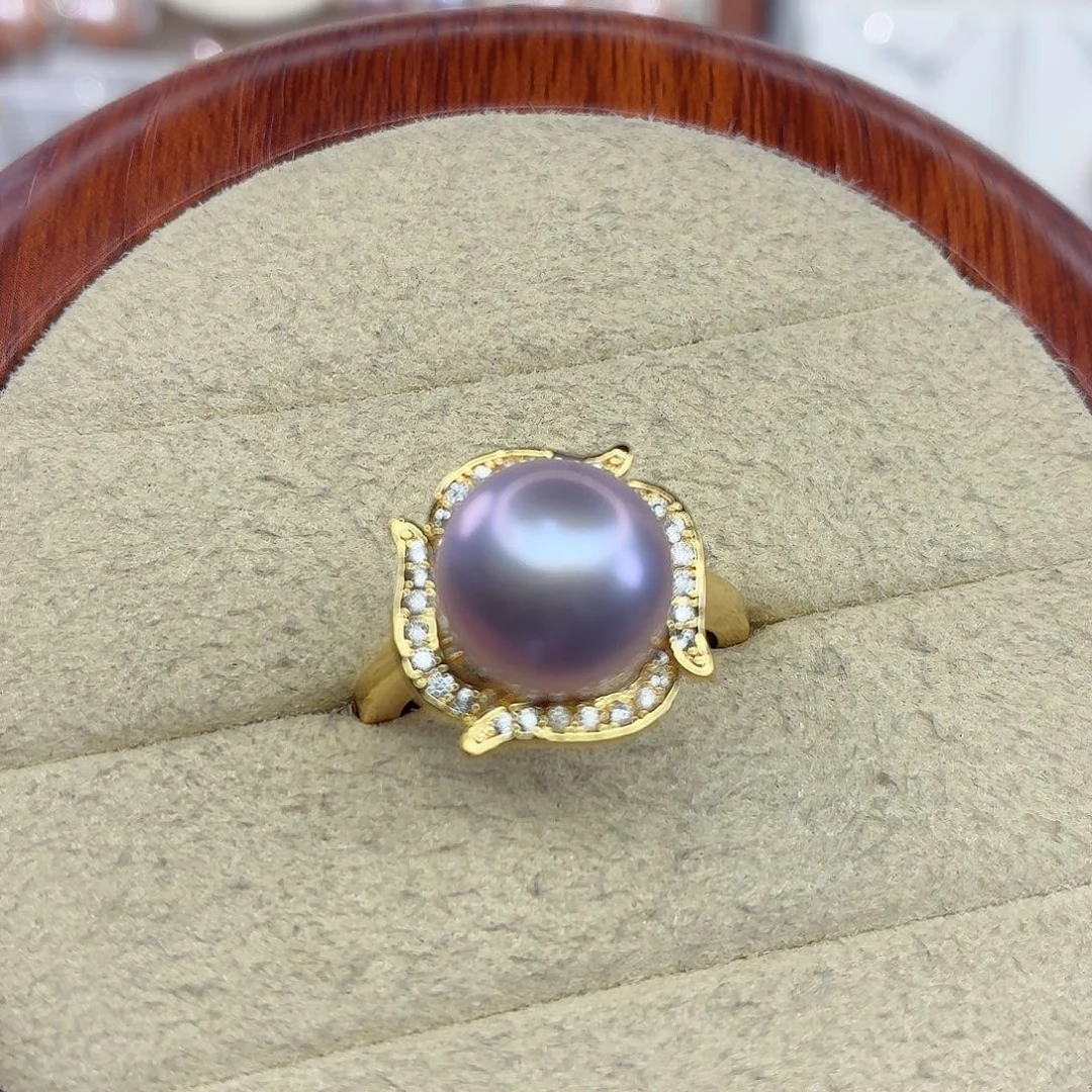 合金淡水珍珠戒指