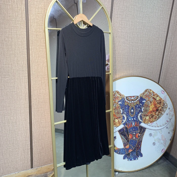 BT303孕妇黑色连衣裙90-140