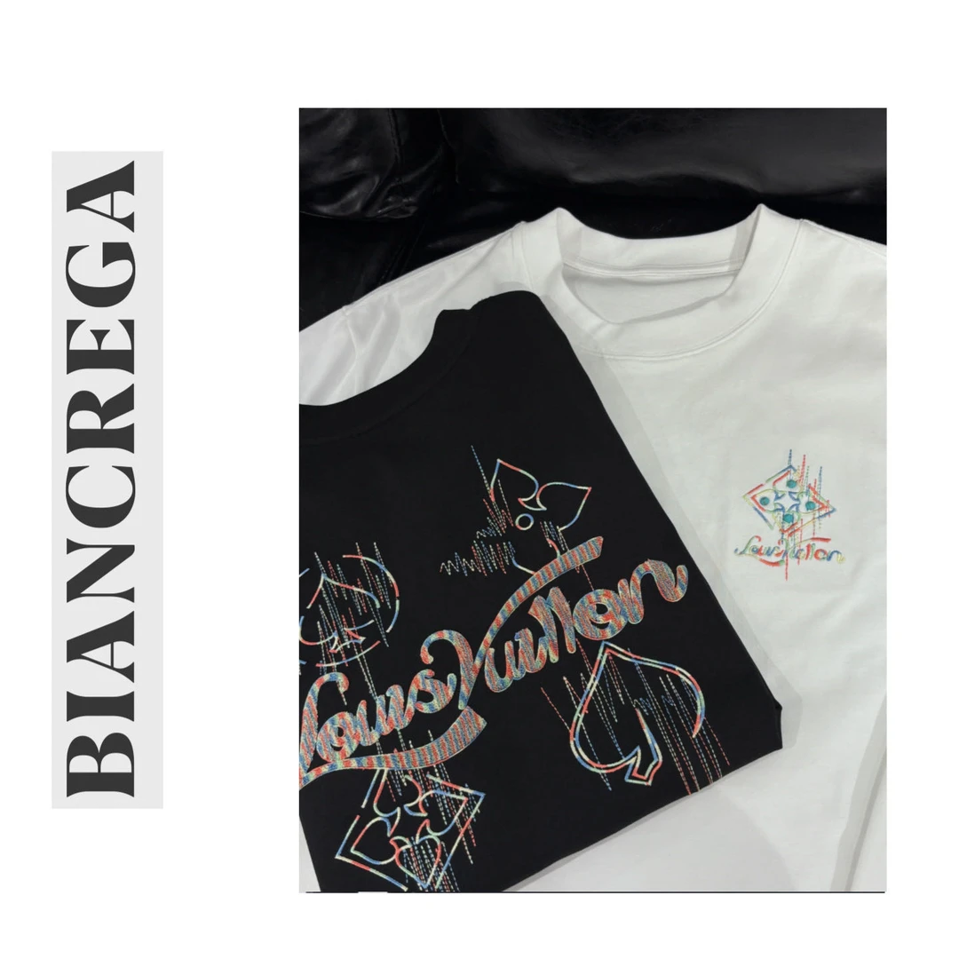 【王小国 x BIANCERGA】巴家“马户彩绣”重工刺绣毛巾绣T恤 6541