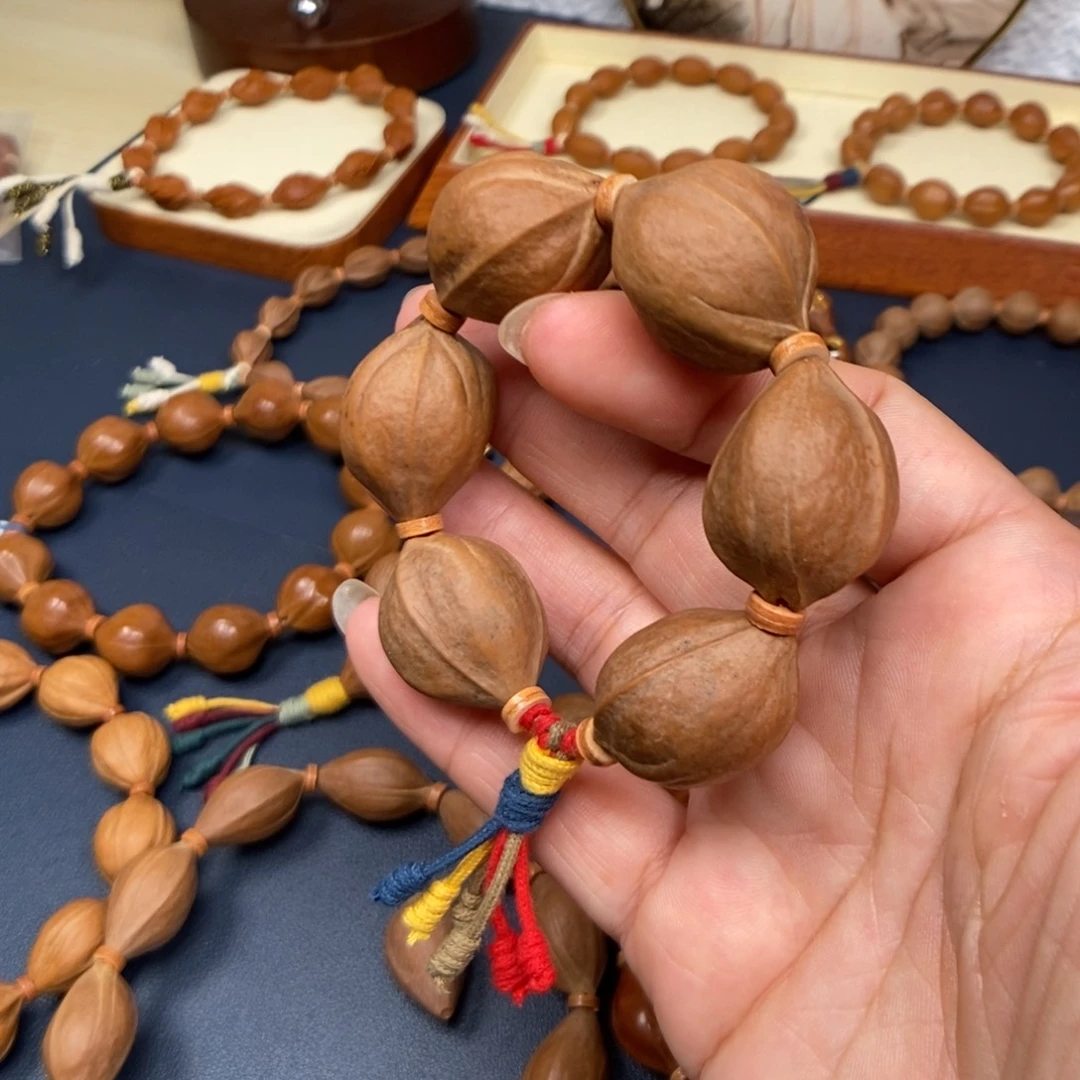 绿***沙手串/手链橄榄核小福袋