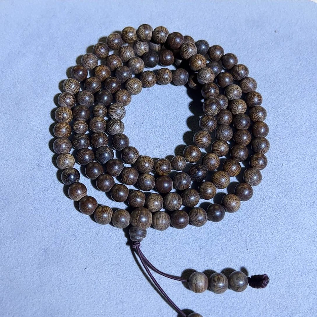 沉香手串天然芽庄红油古董老料0.68多圈 沉水级 花果醇甜凉