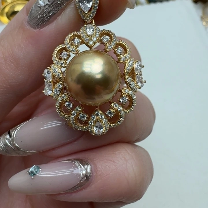 海水珍珠颈饰银S925镶嵌