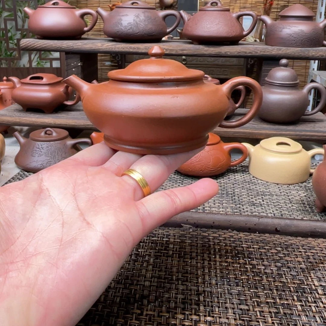 紫砂茶壶宜兴原矿紫砂手工制150微瑕