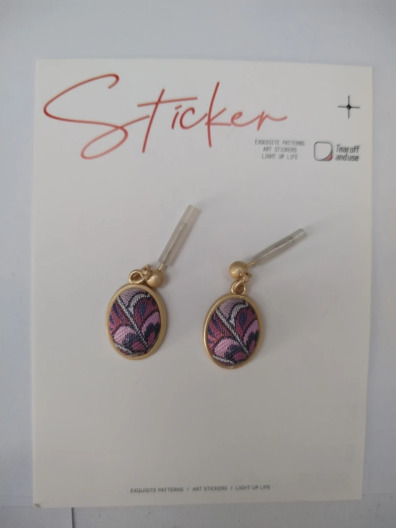 银针宋锦手工耳环