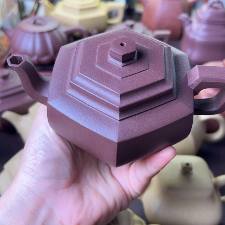 紫砂茶壶紫泥雪华微瑕