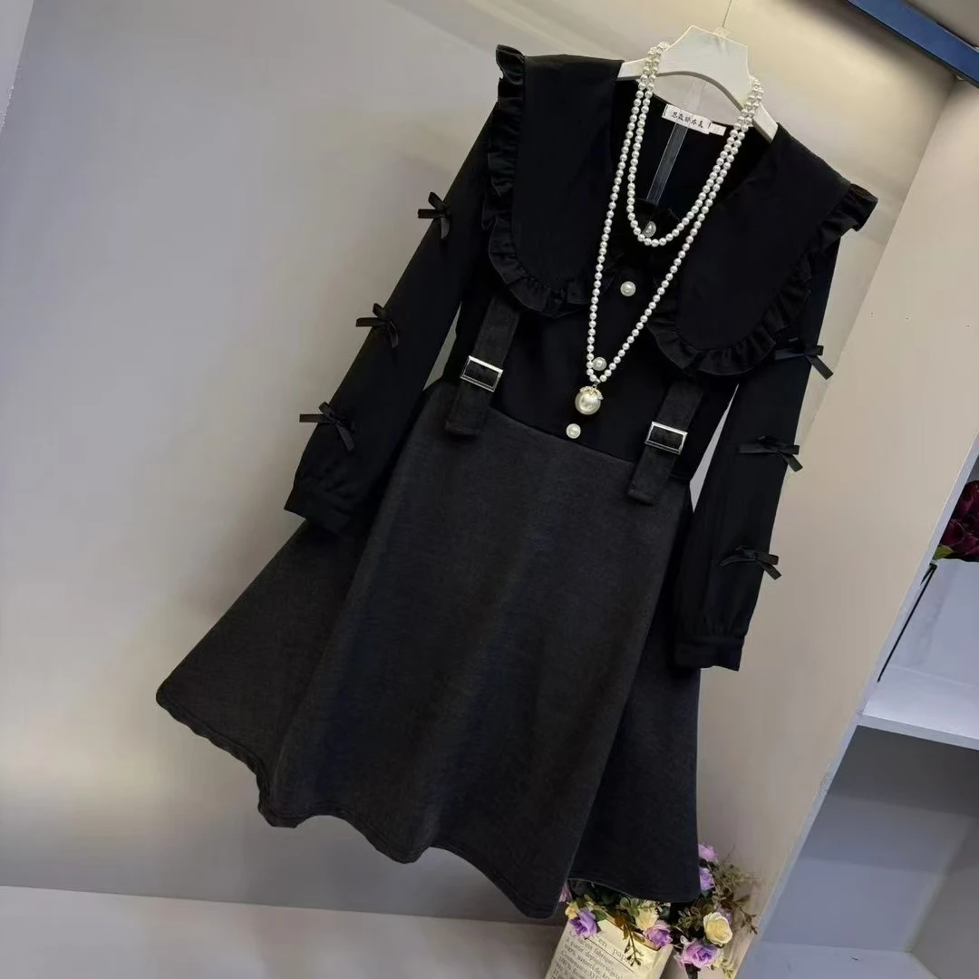 苗姐推荐重工欧货精致百搭轻奢背带连衣裙392