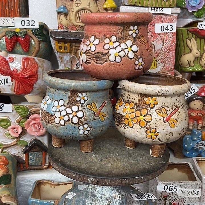 粗陶材质多肉花盆