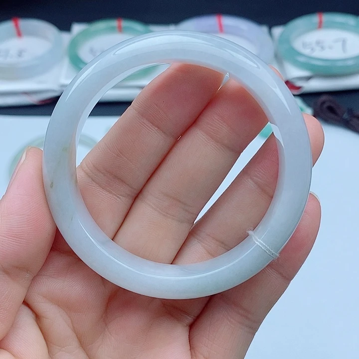 翡翠手镯未镶嵌正圈手镯53-54圈口