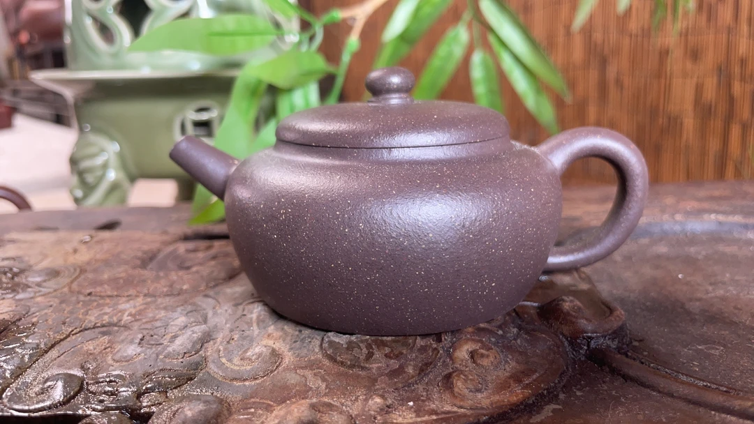 黄龙山原矿天青泥桑扁壶