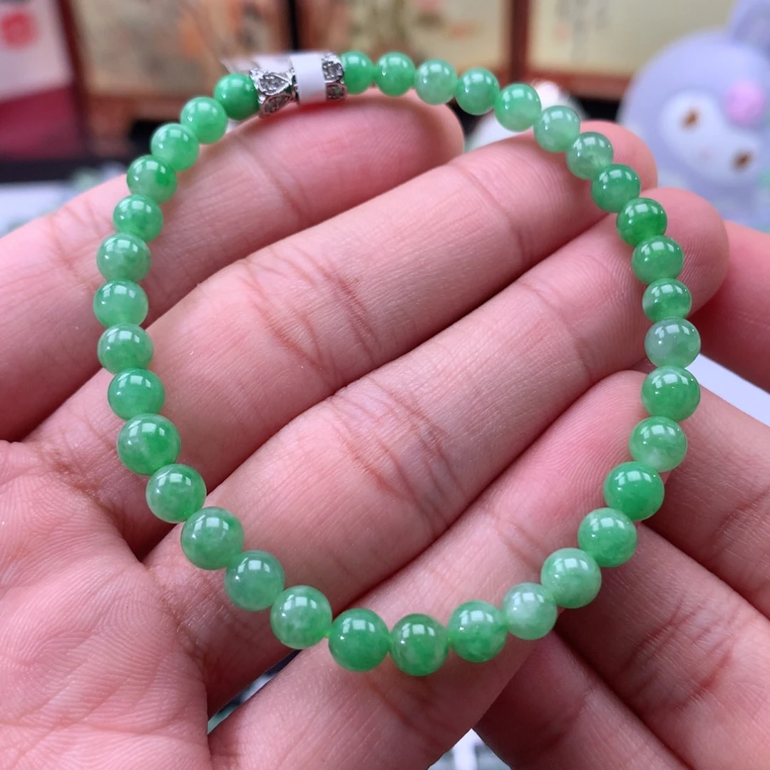 翡翠未镶嵌手链卡5+