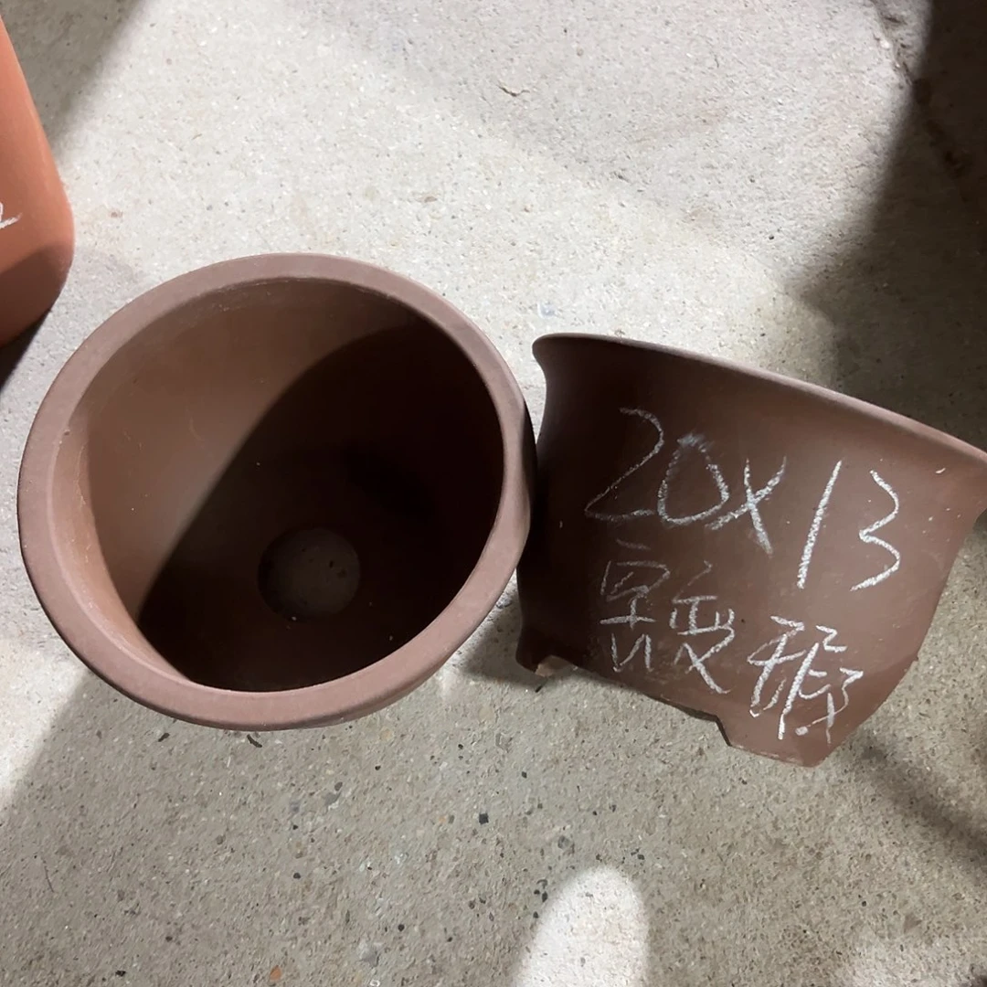 紫砂花盆宜兴紫砂花盆2只