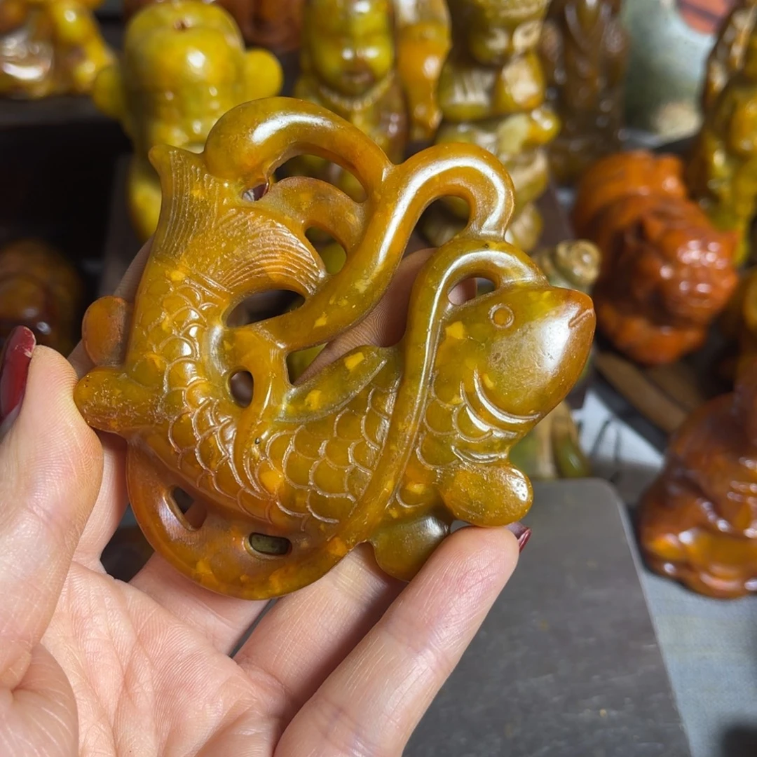 蛇纹石玉合金颈饰