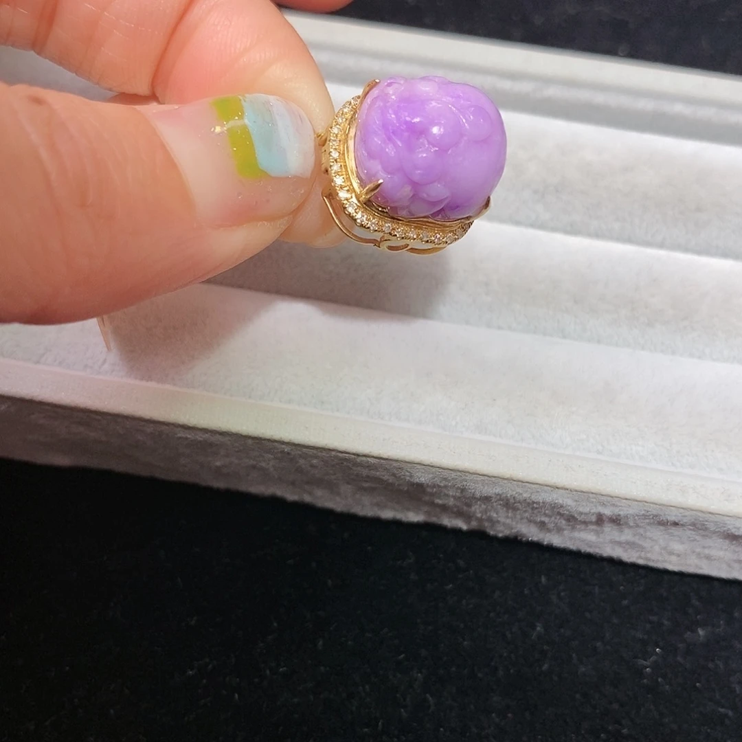 苏纪石（舒俱来）18K金镶嵌吊坠(不含链)