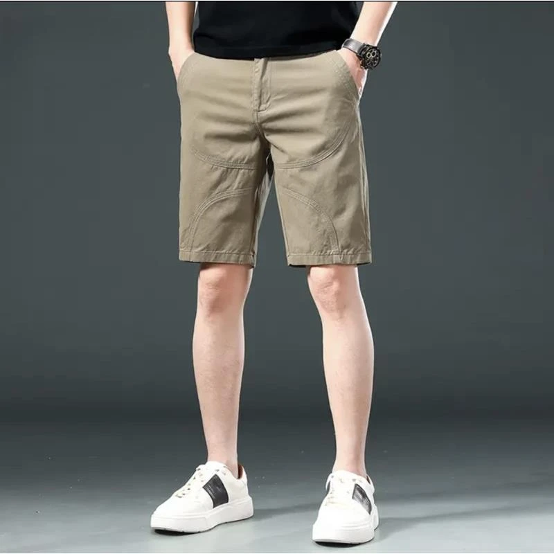 男士夏季薄款休闲短裤合体直筒舒适透气高端商务休闲五分裤Z546