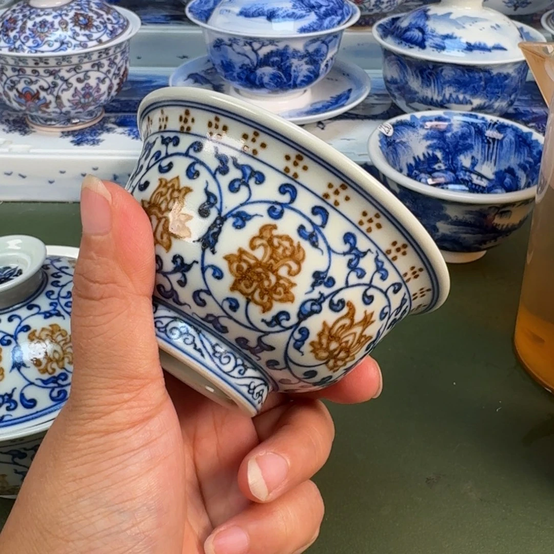 景德镇纯手绘茶具圆圆210