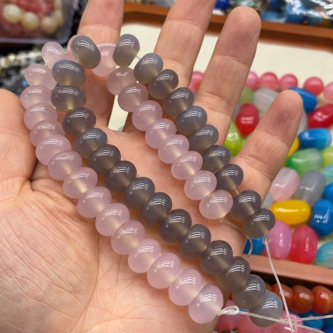 玛瑙/玉髓珠宝半成品未镶嵌巴西粉加灰