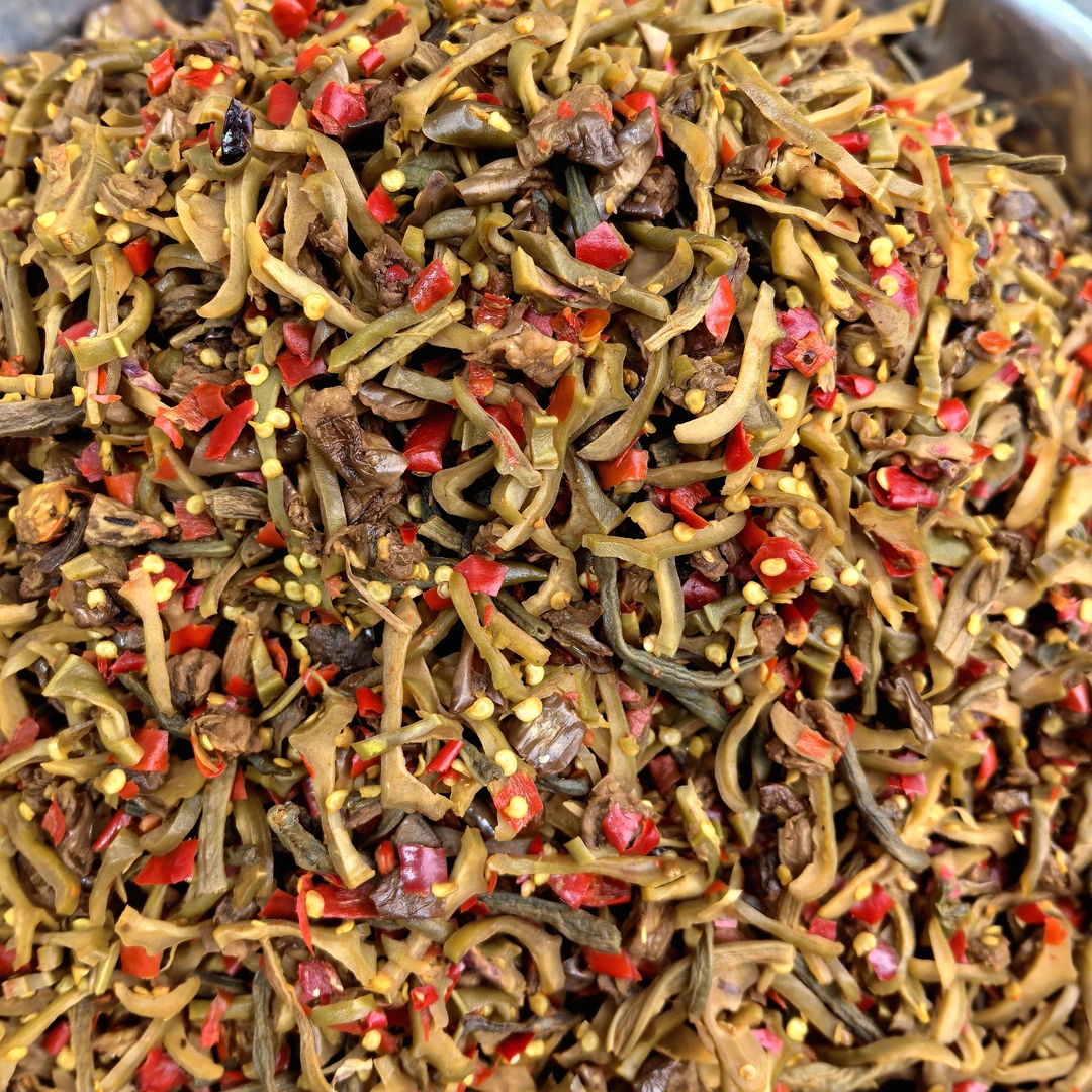 湖南农家坛子混合扎菜 刀豆茄子豆角扎菜