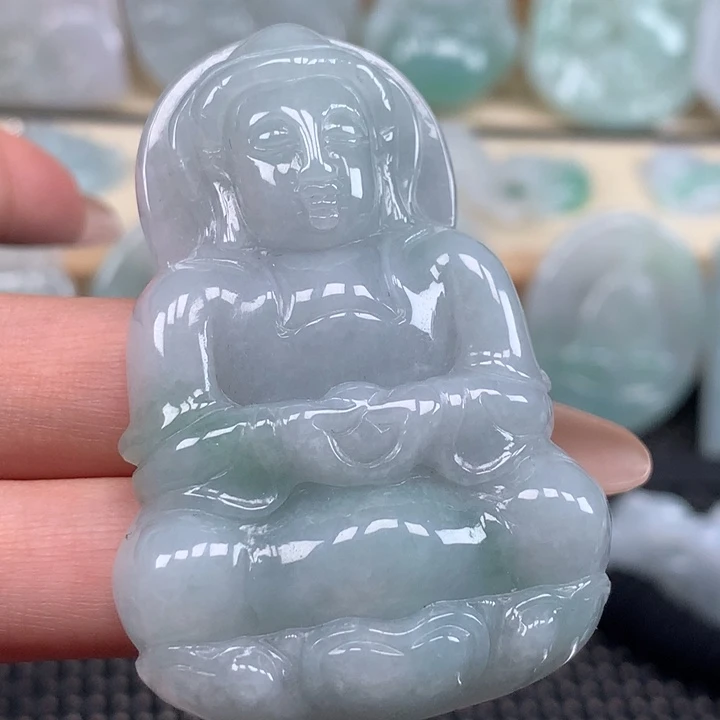 颈饰未镶嵌翡翠玉观音吊坠