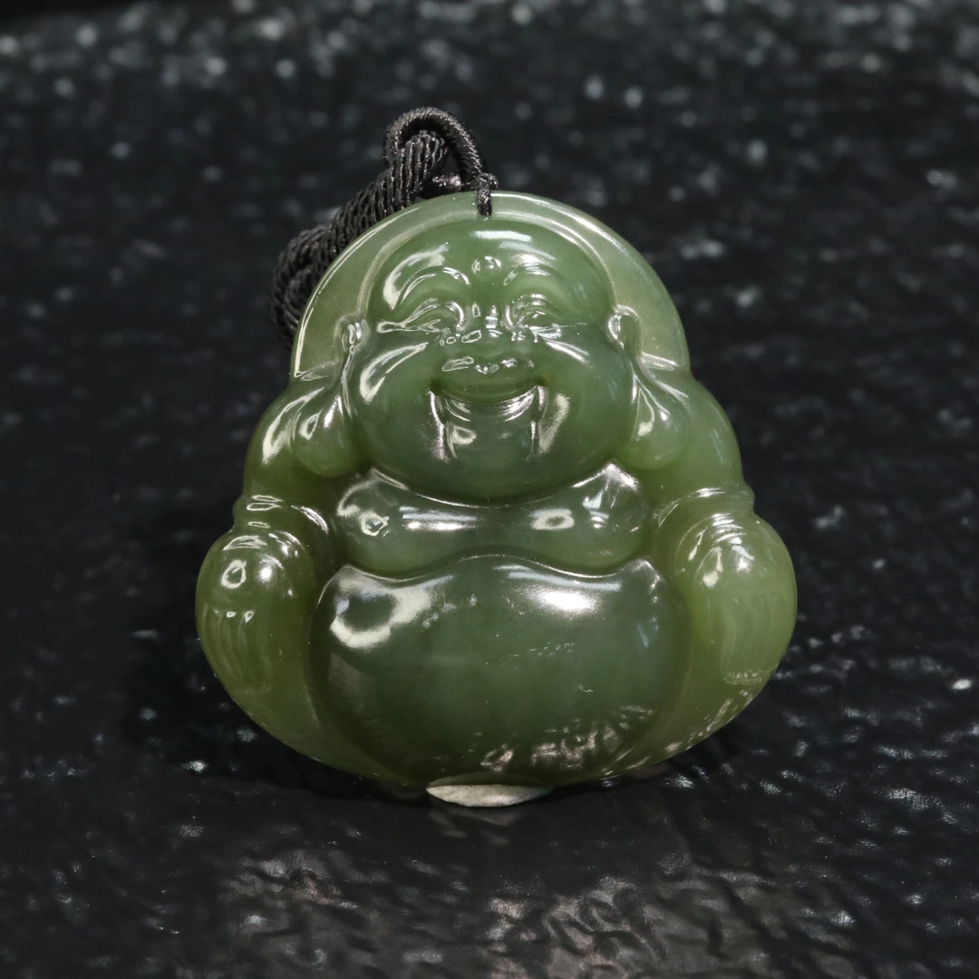 45和田玉湖水绿佛公/801287上海嘉禾拍卖