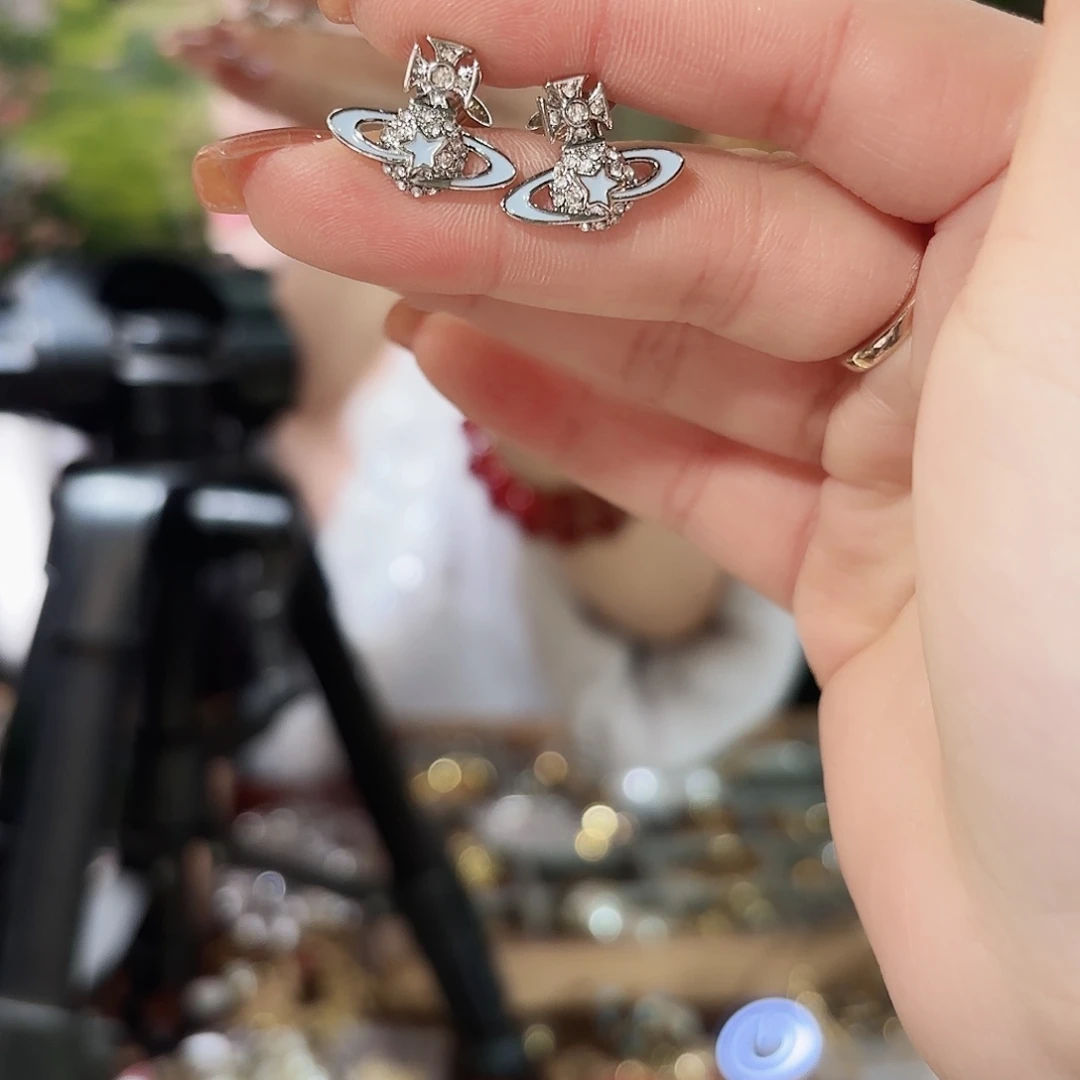 琉璃纯铜合金耳钉