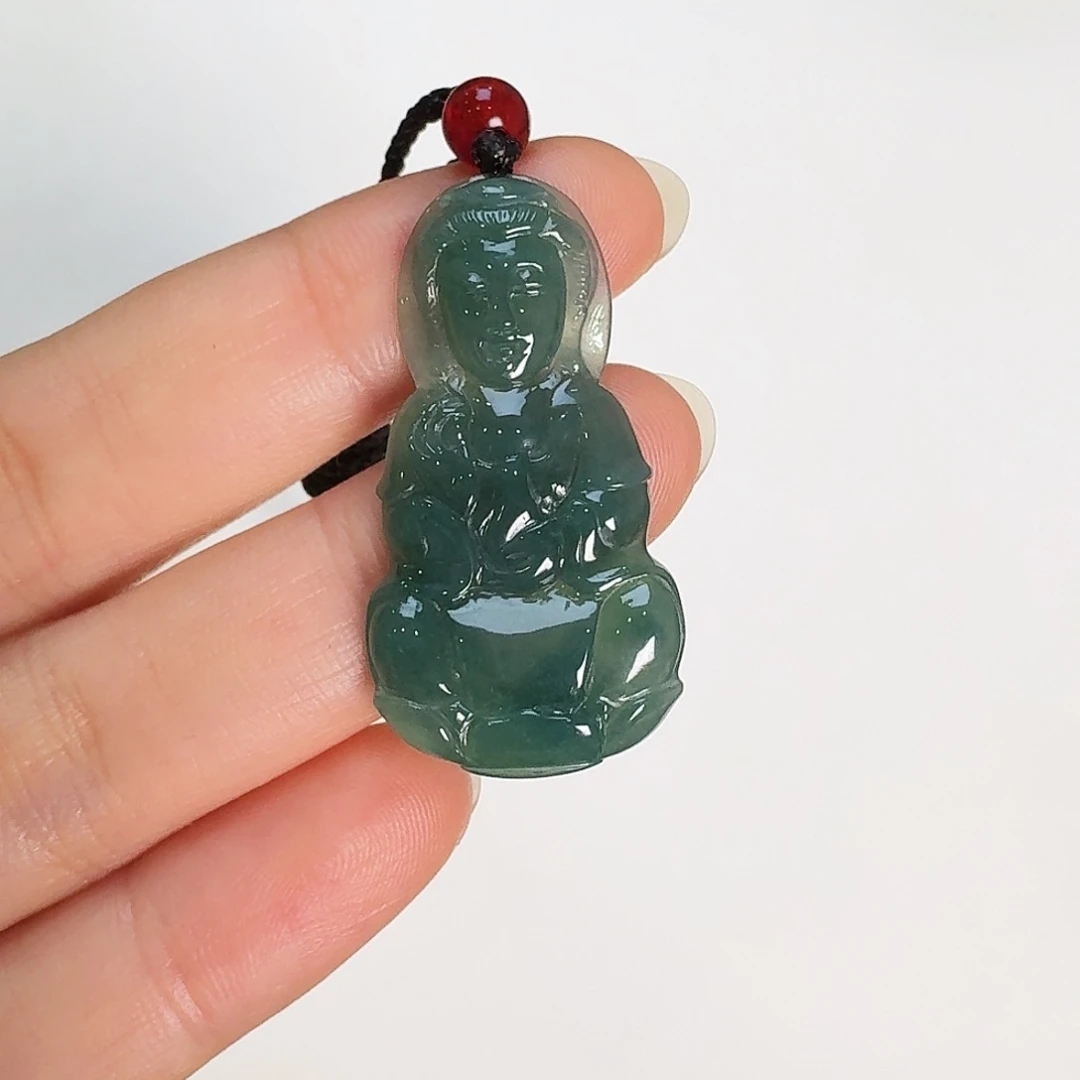翡翠颈饰未镶嵌观音吊坠