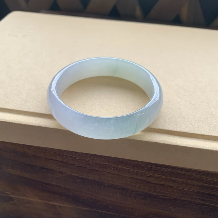 ，冰种细腻种水手镯，特价7980圈口52-13.4-6，天然翡翠缅A小纹