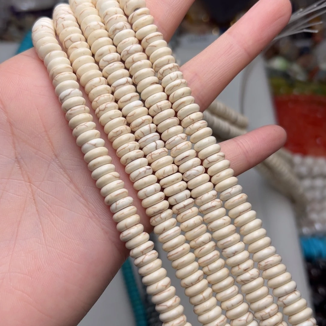 玛瑙/玉髓合金珠宝半成品W405。8mm白色隔片一条