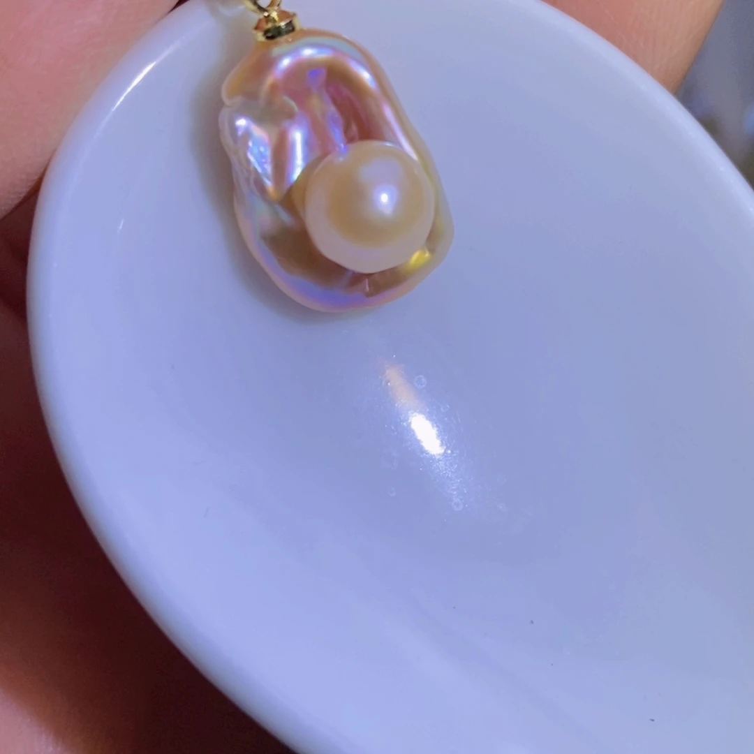 淡水珍珠银S925镶嵌淡水珍珠