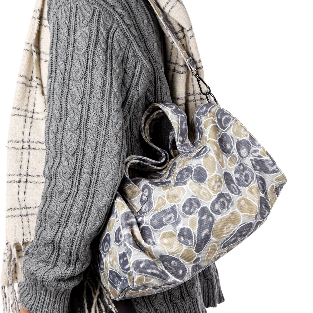 无则艺【波斯顿健身包】印花休闲时尚轻便单肩潮流便携苔藓健身包