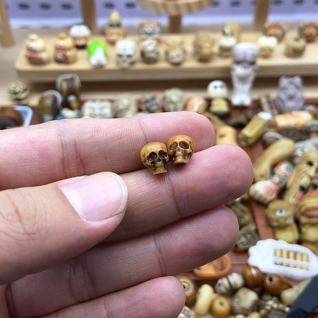 其他驼骨8毫米尸陀林配饰一对