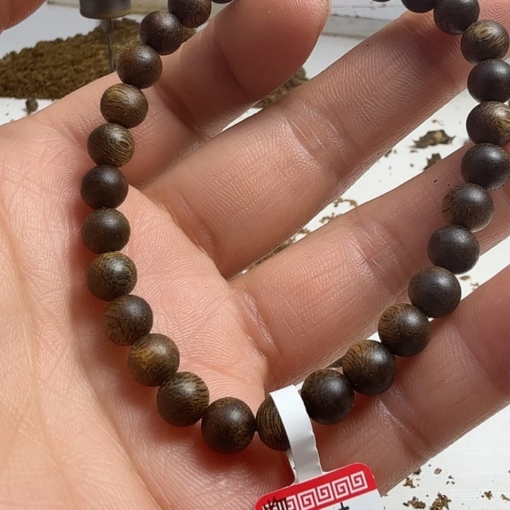手串沉香乌身0.6规格3克+999沉浮