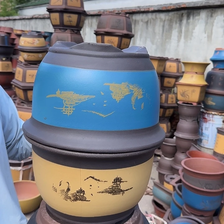 30蓝山水花盆+003花盆花盆花盆