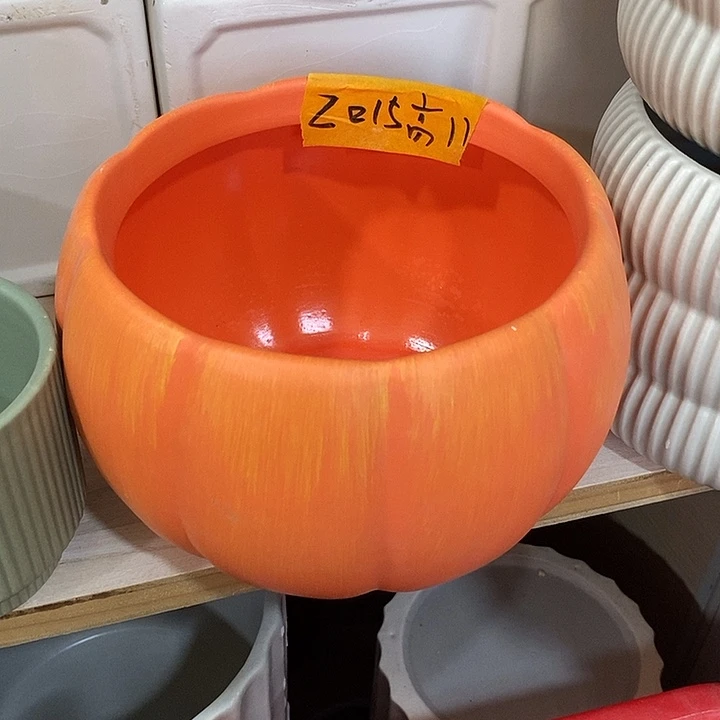 摆件陶盆有孔 微瑕介意勿拍