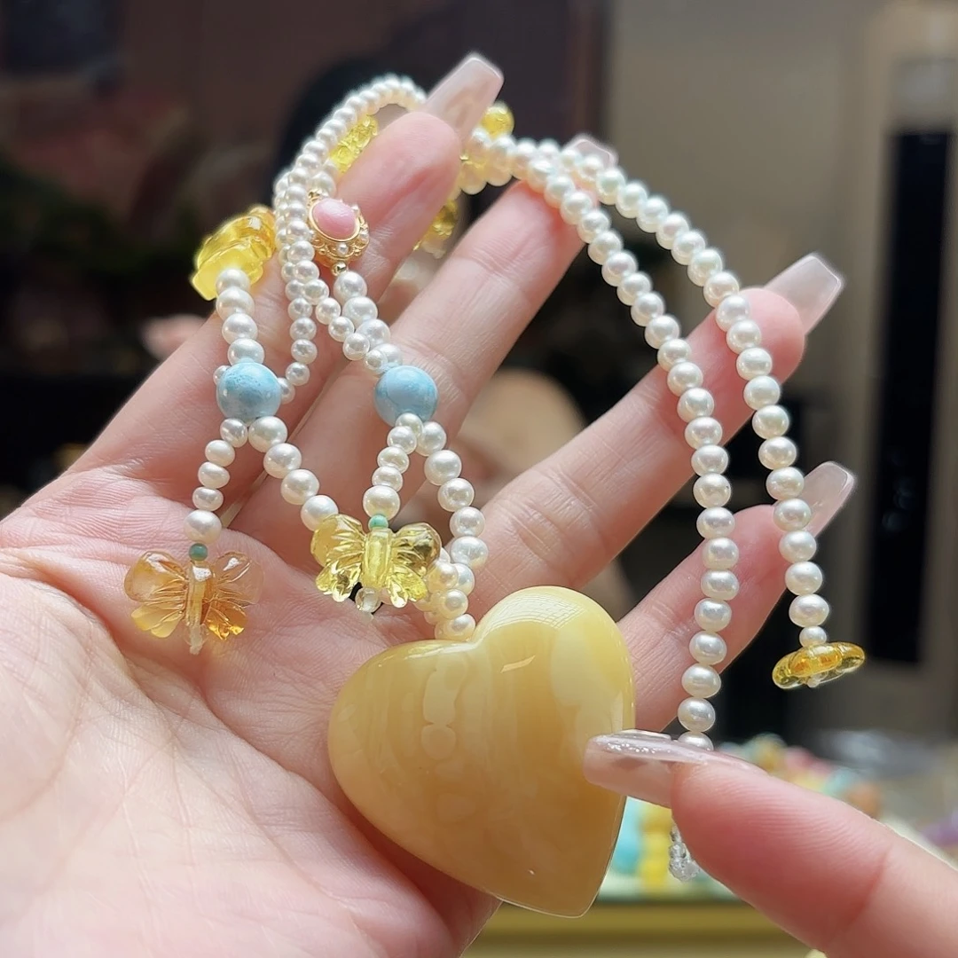 未镶嵌颈饰琥珀琥珀