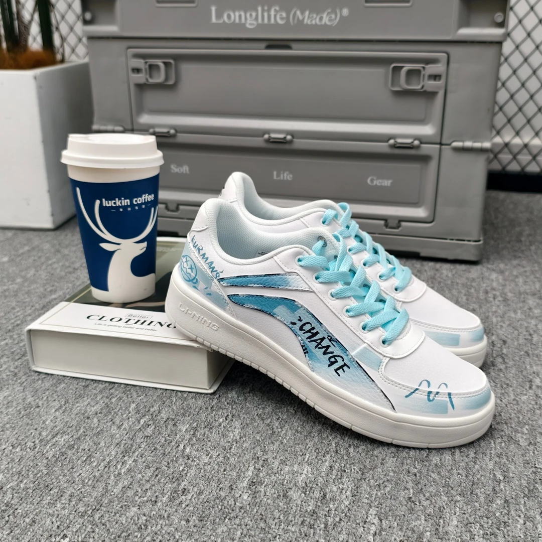 李宁男鞋【特别定制】美式涂鸦S 男款板鞋男士运动鞋子轻便百搭