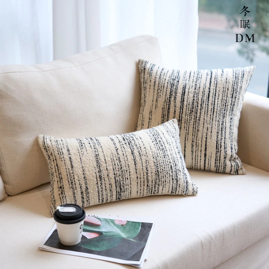 法式复古高级感奶油风棉麻腰枕车载抱枕侘寂风民宿沙发客厅靠背垫