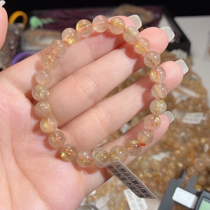 水晶未镶嵌手链4号金发晶卡8