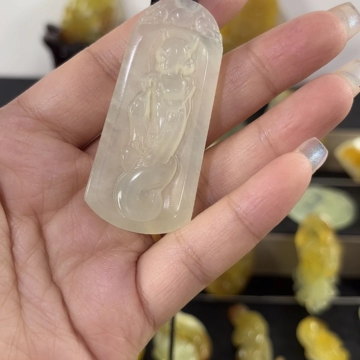 蛇纹石玉未镶嵌吊坠(赠链)