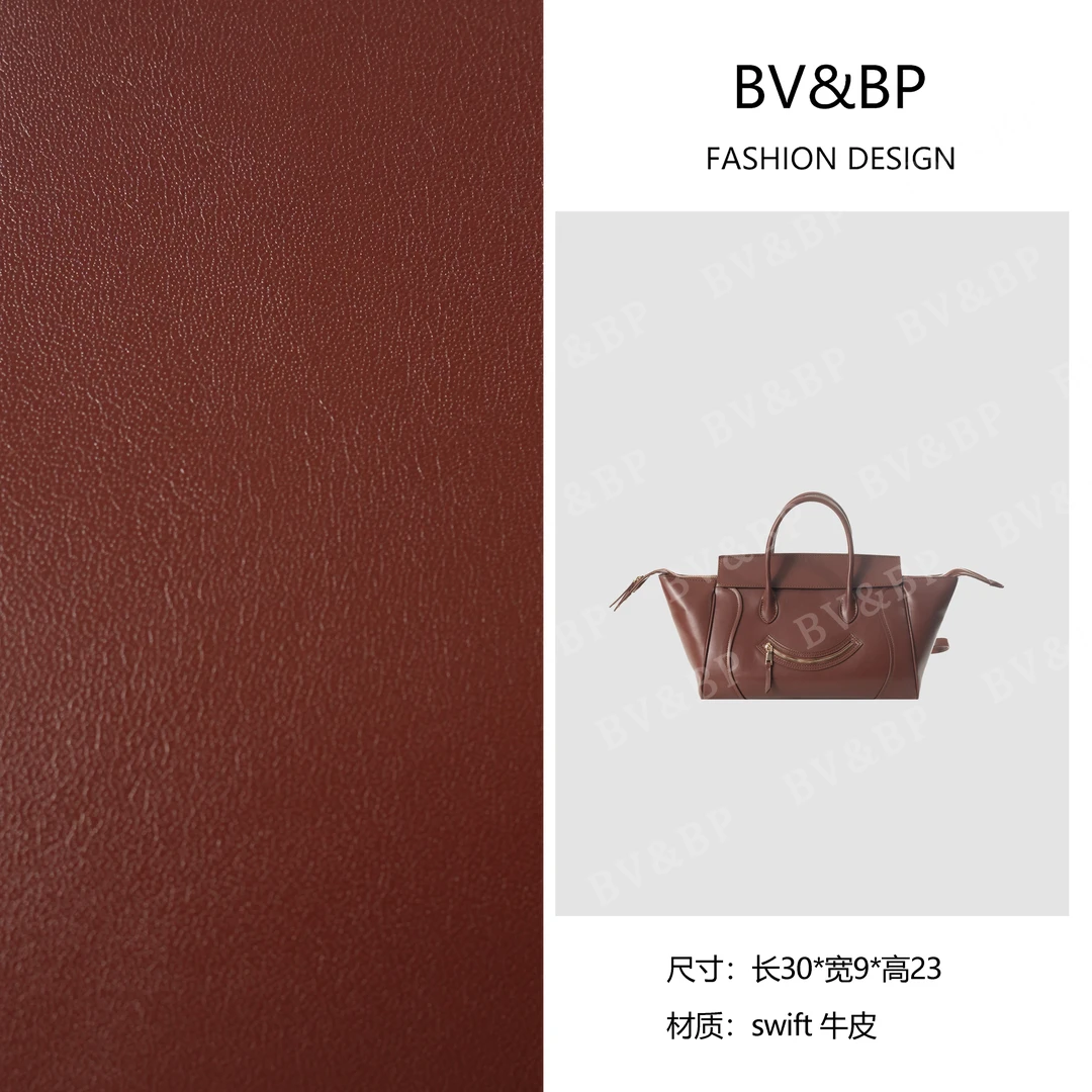 BV&BP· 原创设计手提包翅膀包大容量通勤饺子包BNT-372勃垦第棕红