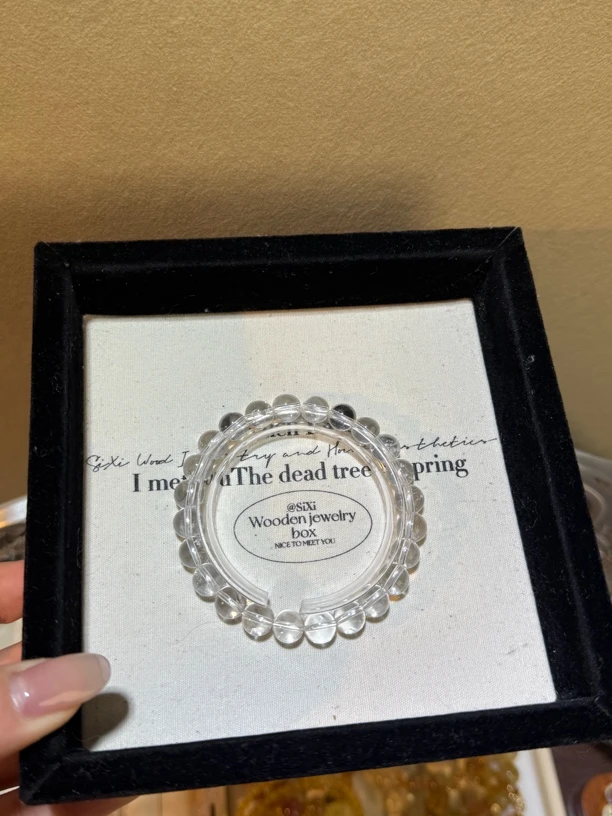 天然白水晶手串近全晶体8a级